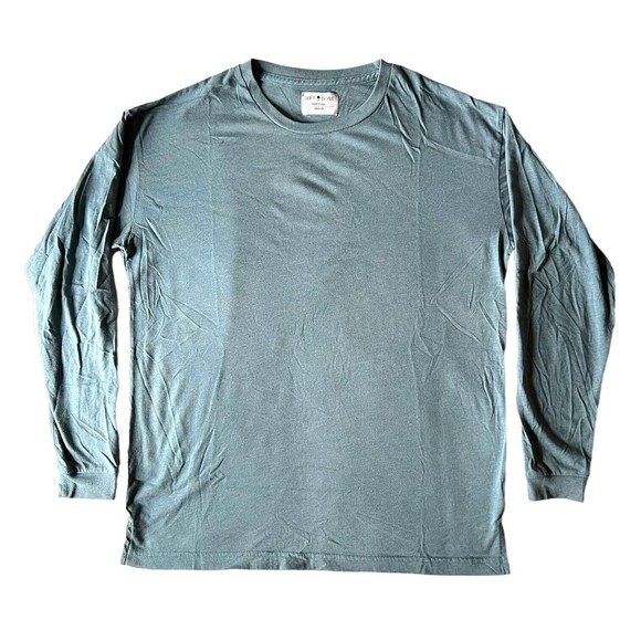 Soft Serve Unisex Size Medium Blue Cloud Cotton Long Sleeve Crew Neck T-Shirt M - Picture 3 of 8